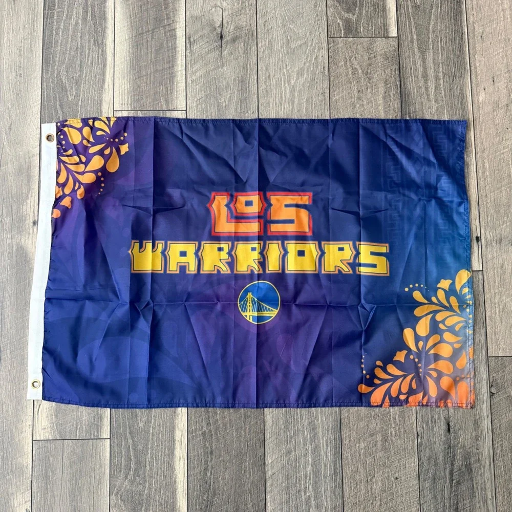 Golden State Warriors Los Warriors NBA Hispanic Heritage Night Flag Purple 23x35